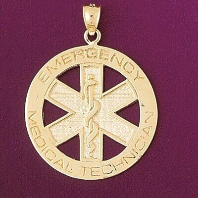 Dazzlers Jewelry Medical Sign Pendant Necklace Charm Bracelet in Yellow, White or Rose Gold 4732, M…