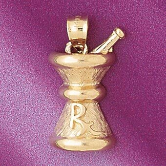 Dazzlers Jewelry Rx Medical Sign Pendant Necklace Charm Bracelet in Yellow, White or Rose Gold 4756…