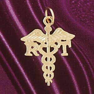 Dazzlers Jewelry Medical Sign Pendant Necklace Charm Bracelet in Yellow, White or Rose Gold 4725, M…