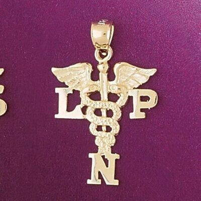 Dazzlers Jewelry Medical Sign Pendant Necklace Charm Bracelet in Yellow, White or Rose Gold 4703, M…