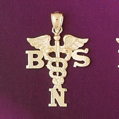 Dazzlers Jewelry Medical Sign Pendant Necklace Charm Bracelet in Yellow, White or Rose Gold 4702, M…