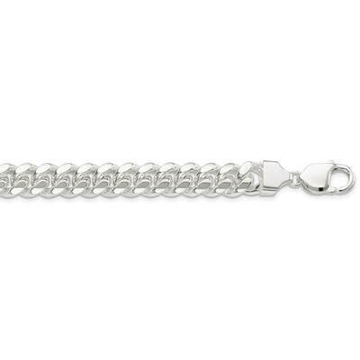10.5mm Polished Domed Curb Chain 20 Inch Sterling Silver QDB300-20, MPN: QDB300-20,