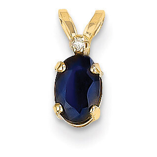 Diamond &amp; Saphire Birthstone Pendant 14k Gold XBE164, MPN: XBE164, 883957240589