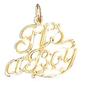 Dazzlers Jewelry Its A Boy Pendant Necklace Charm Bracelet in Yellow, White or Rose Gold 9895, MPN:…