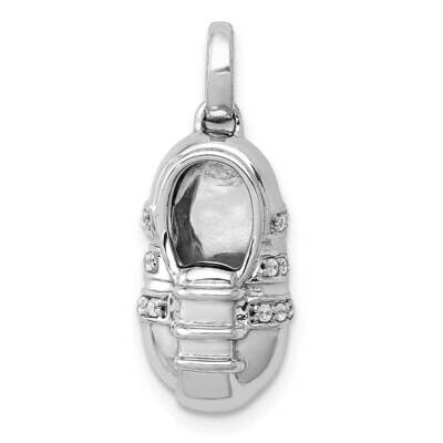 Baby Boy Shoe Pendant 14k White Gold Diamond PM5200-006-WA, MPN: PM5200-006-WA, 883957515502