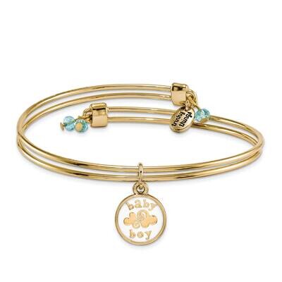 Gold-tone Trinky Things Baby Boy A New Baby Bracelet Card GM16016, MPN: GM16016, 853691006086