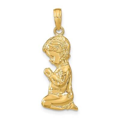 Praying Boy Pendant 14k Gold C2819, MPN: C2819,