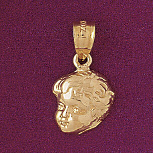 Dazzlers Jewelry Boy Face Pendant Necklace Charm Bracelet in Yellow, White or Rose Gold 5892, MPN: …