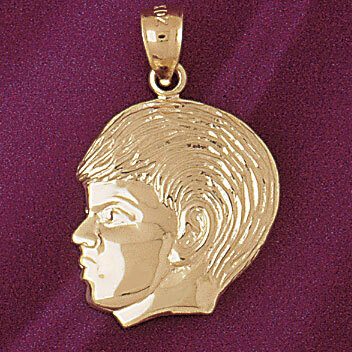 Dazzlers Jewelry Boy Face Pendant Necklace Charm Bracelet in Yellow, White or Rose Gold 5882, MPN: …