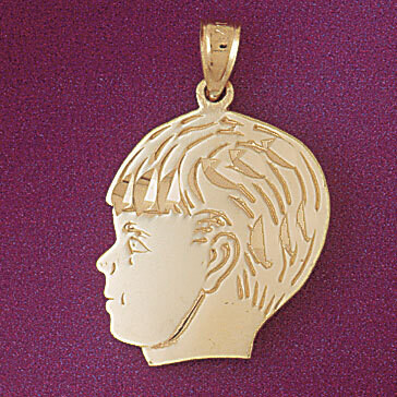 Dazzlers Jewelry Boy Face Pendant Necklace Charm Bracelet in Yellow, White or Rose Gold 5880, MPN: …