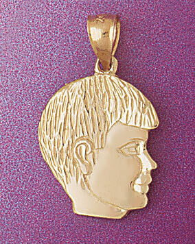Dazzlers Jewelry Boy Face Pendant Necklace Charm Bracelet in Yellow, White or Rose Gold 5878, MPN: …