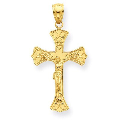 Crucifix Pendant 14k Gold C4345, MPN: C4345, 637218135516