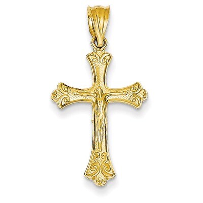 Crucifix Pendant 14k Gold K5075, MPN: K5075, 883957518503