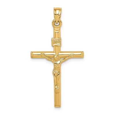 Crucifix Pendant 14k Gold Hollow XR1842, MPN: XR1842, 886774124445