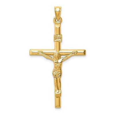 Crucifix Pendant 14k Gold Hollow XR1843, MPN: XR1843, 883957132495