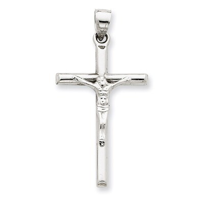 Crucifix Pendant 14k White Gold D3229, MPN: D3229, 883957899497