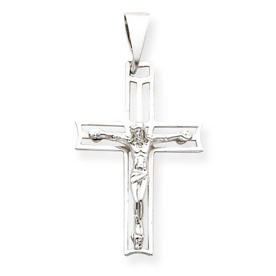 Crucifix Pendant 14k White Gold C2773, MPN: C2773, 886774088846