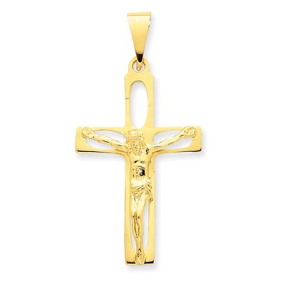 Crucifix Pendant 14k Gold Polished C2770, MPN: C2770, 886774088822