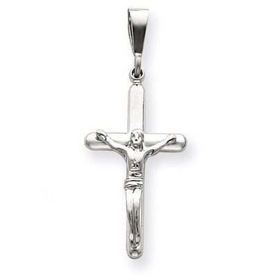 Crucifix Pendant 14k White Gold K460, MPN: K460, 886774101125