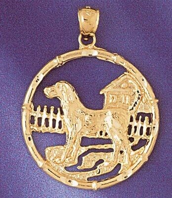 Dazzlers Jewelry Dog Chinese Zodiac Pendant Necklace Charm Bracelet in Yellow, White or Rose Gold 9…
