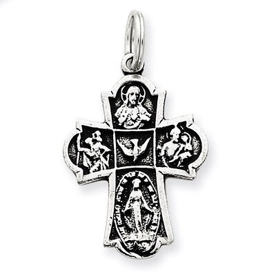 Cross Charm Sterling Silver QC4377, MPN: QC4377, 723252104363