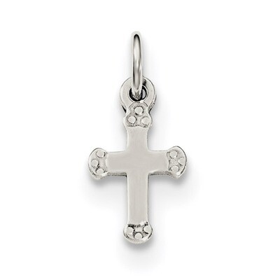 Cross Charm Sterling Silver Polished QC8148, MPN: QC8148, 191101459405