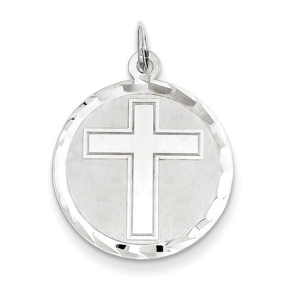 Cross Disc Charm Sterling Silver QC2413, MPN: QC2413, 191101181320