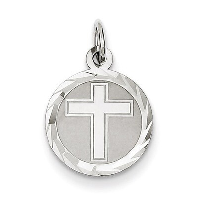 Cross Disc Charm Sterling Silver QC2410, MPN: QC2410, 191101181306