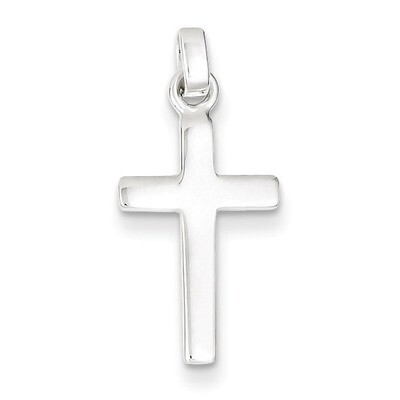 Cross Charm Sterling Silver Polished QC4274, MPN: QC4274, 883957910604