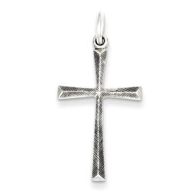 Cross Charm Antiqued Sterling Silver QC5847, MPN: QC5847, 191101184314