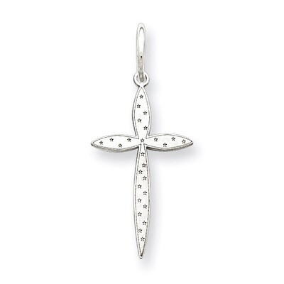 Cross Charm Laser Designed Sterling Silver QXR179, MPN: QXR179, 883957538471