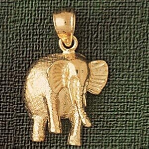 Dazzlers Jewelry Elephant Pendant Necklace Charm Bracelet in Yellow, White or Rose Gold 2351, MPN: …