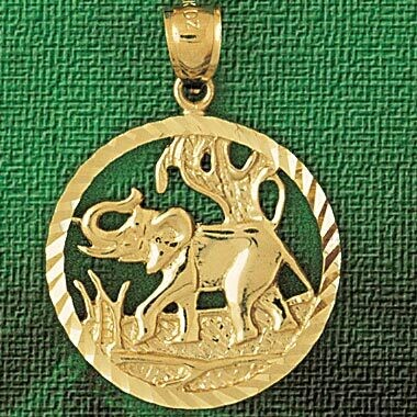 Dazzlers Jewelry Elephant Pendant Necklace Charm Bracelet in Yellow, White or Rose Gold 2338, MPN: …