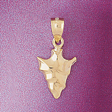 Dazzlers Jewelry Native American Arrow Head Pendant Necklace Charm Bracelet in Yellow, White or Ros…