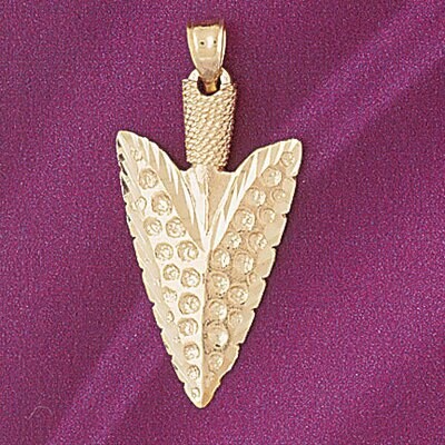 Dazzlers Jewelry Native American Arrow Head Pendant Necklace Charm Bracelet in Yellow, White or Ros…