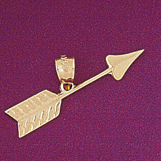 Dazzlers Jewelry Native American Arrow Archery Game Pendant Necklace Charm Bracelet in Yellow, Whit…
