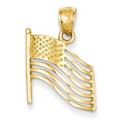 American Flag Pendant 14k Gold K2805, MPN: K2805, 883957146614