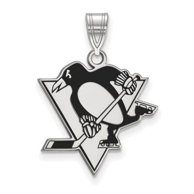 Pittsburh Penguins Large Enamel Pendant Sterling Silver SS029PEN, MPN: SS029PEN, 886774748245