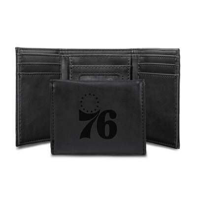 NBA Philadelphia 76ers Black Faux Leather Trifold Wallet GC7728, MPN: GC7728, 767345899224