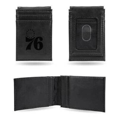 NBA Philadelphia 76ers Black Faux Leather Front Pocket Wallet GC7482, MPN: GC7482, 767345895394