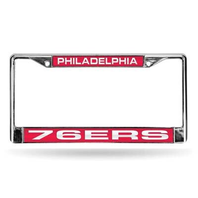 NBA Philadelphia 76ers Laser Chrome Car License Plate Frame-Red with White GC7062, MPN: GC7062, 767…