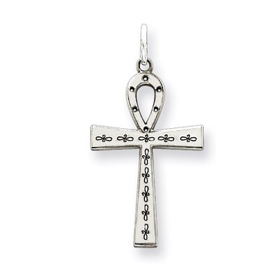 Cross Charm Laser Designed Sterling Silver QXR136, MPN: QXR136, 883957498546
