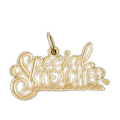 Dazzlers Jewelry Special Teacher Pendant Necklace Charm Bracelet in Yellow, White or Rose Gold 1070…