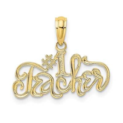 #1 Teacher Charm 10k Gold 10D4179, MPN: 10D4179,