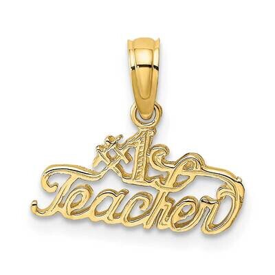 #1 Teacher Charm 14k Gold K2806, MPN: K2806, 637218015351