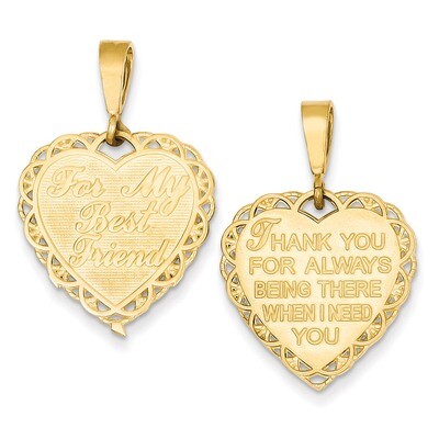 For My Best Friend Charm 14k Gold C1685, MPN: C1685, 886774960203