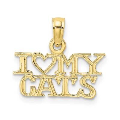 I Heart My Cats Charm 10k Gold 10C3520, MPN: 10C3520,