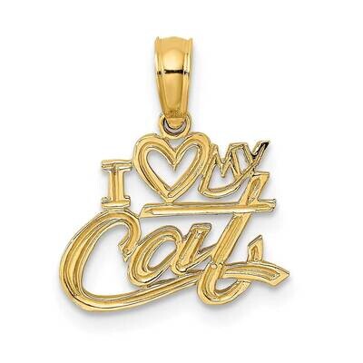 I Heart My Cat Charm 14k Gold K3348, MPN: K3348, 637218024797