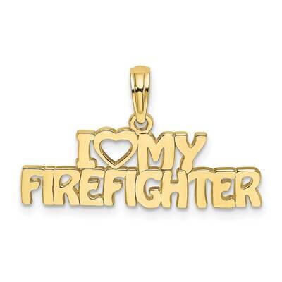 I Love My Firefighter Charm 10k Gold 10K924, MPN: 10K924,