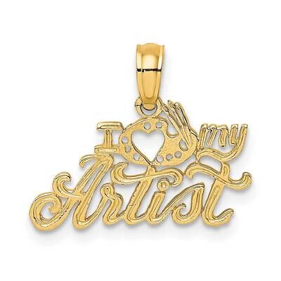 I Heart My Artist Charm 14k Gold D4255, MPN: D4255, 637218014965